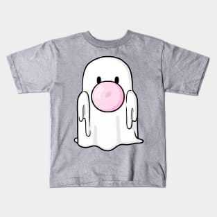 Bubblegum Blowing Ghost Digital Illustration Kids T-Shirt